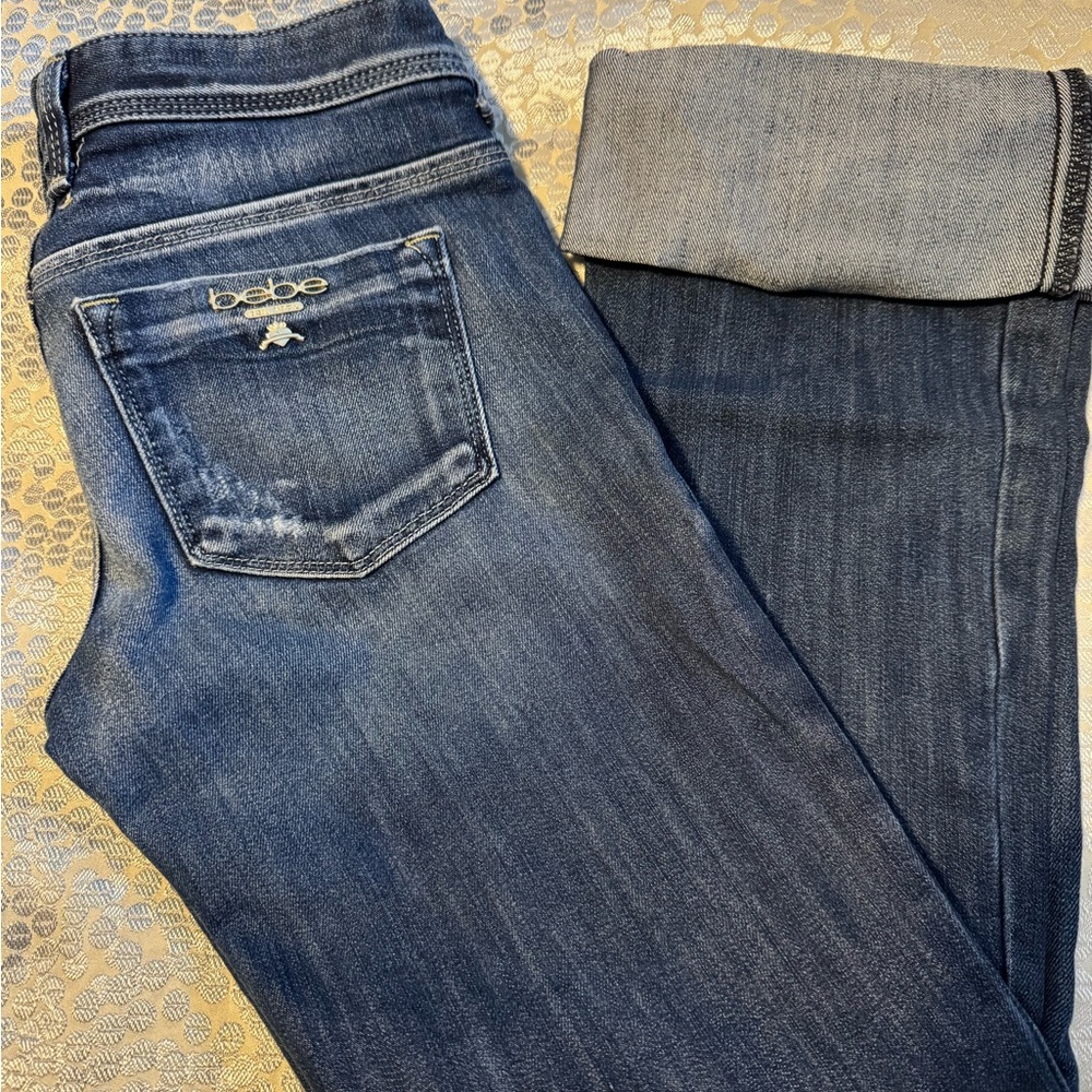 Bebe Women's Classic Blue Straight Leg Jeans
